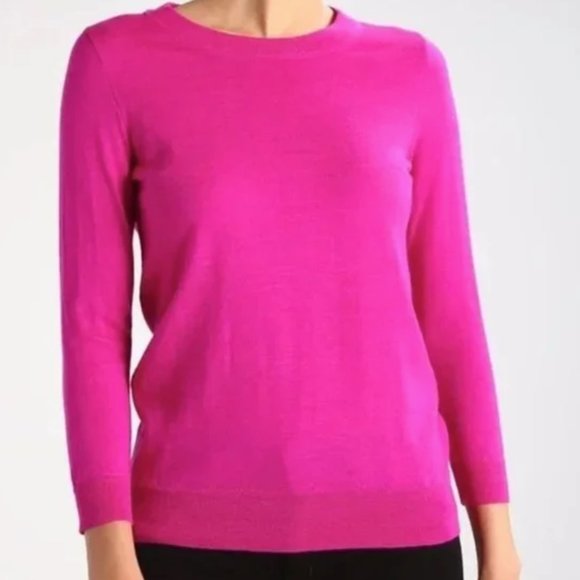 J. Crew Tippi Sweater Merino Wool Radiant Fuchsia Size S - Picture 4 of 7